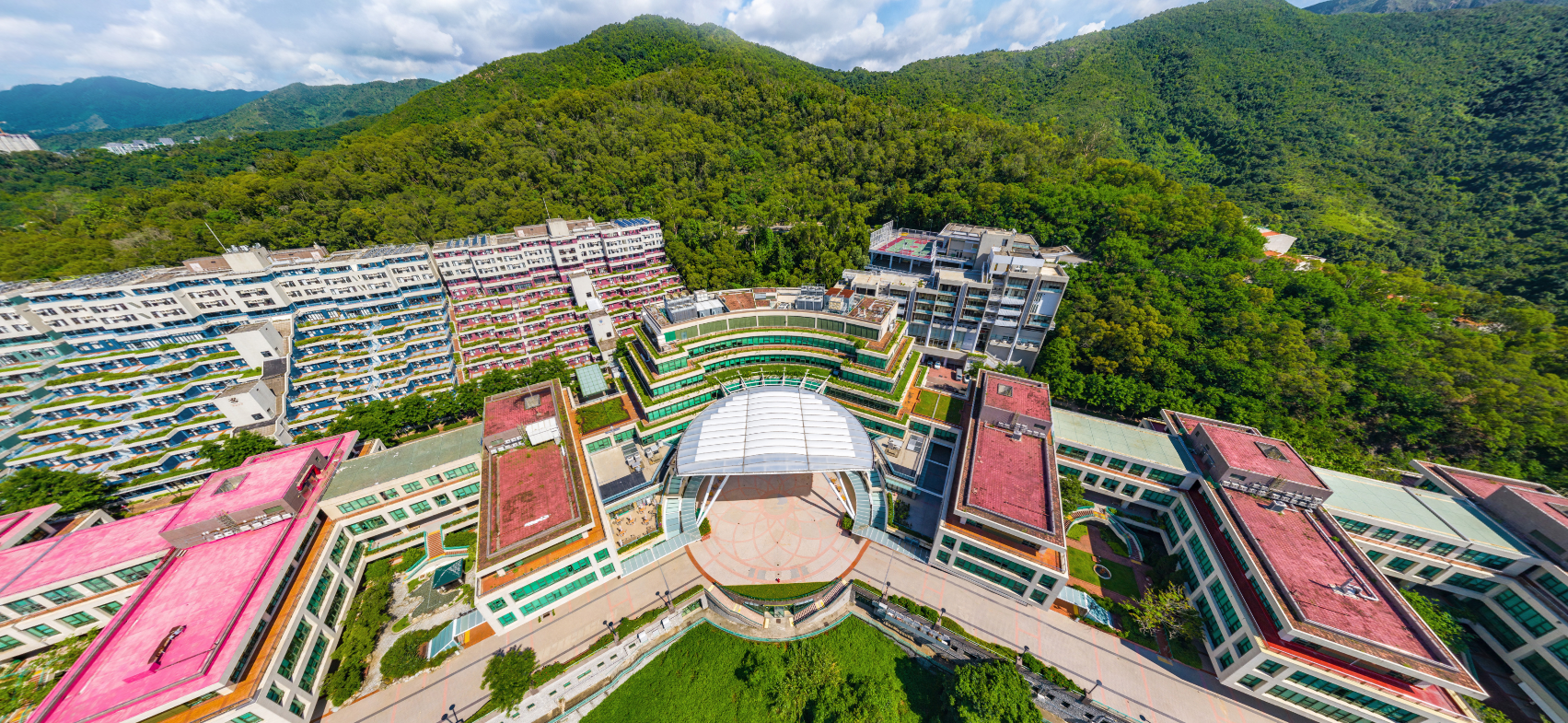 Aerial view of The Education University of Hong Kong campus