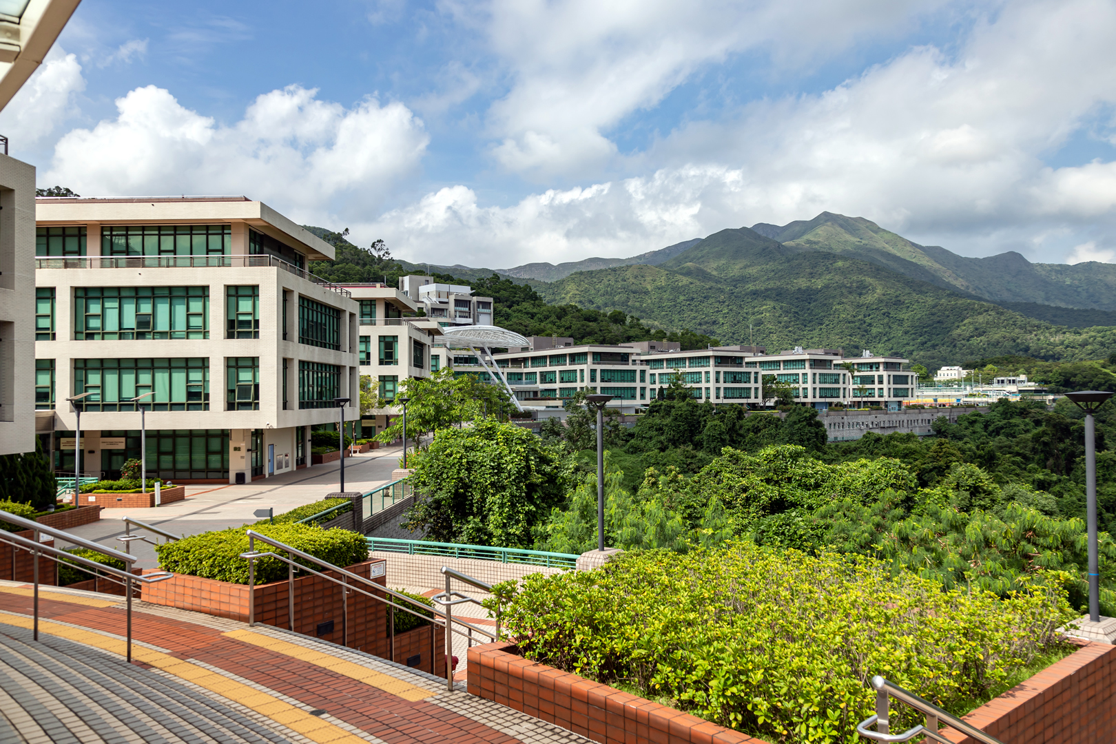 EdUHK campus and surrounding green hills